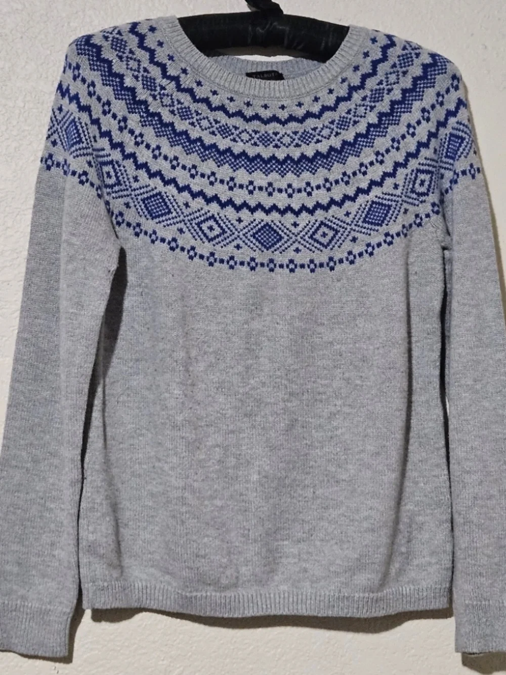 Talbots Fair Isle Yoke Sweater